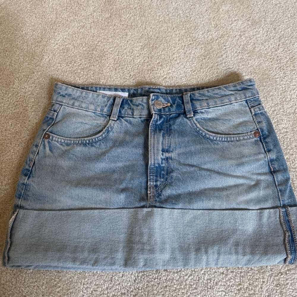 Zara Light Blue Denim Mini Skirt